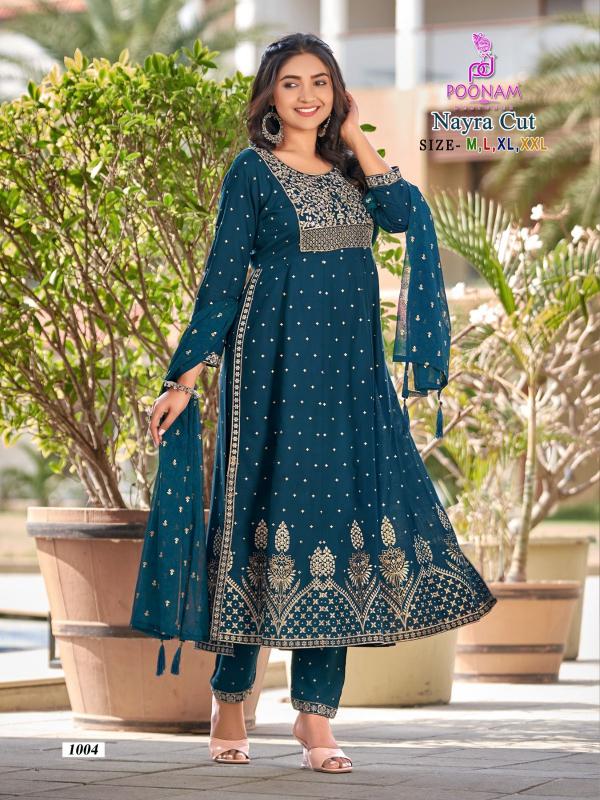 Poonam Nayra Cut Fancy Kurti With Bottom Dupatta Collection